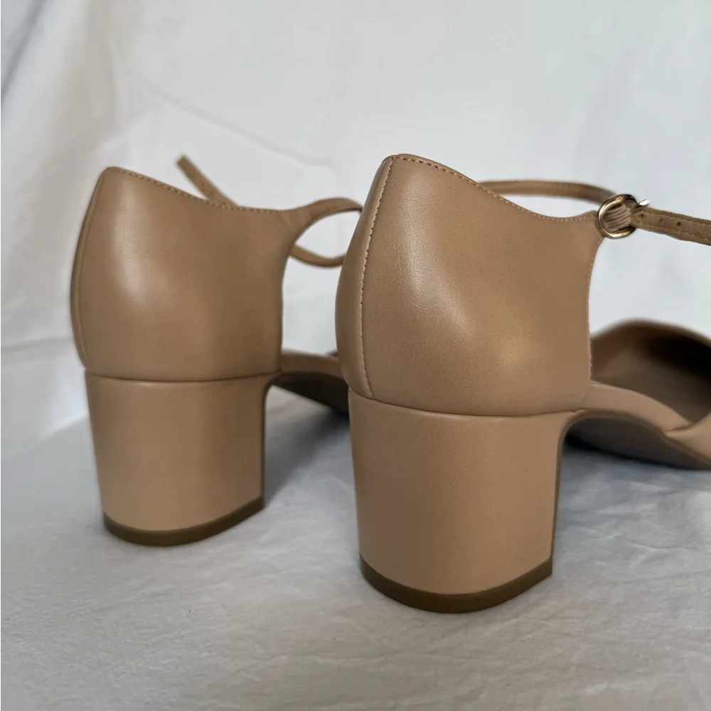 Anne Klein Beige and Black Pearle Block Heel Dress Pumps Size 9 M - Picture 7 of 10